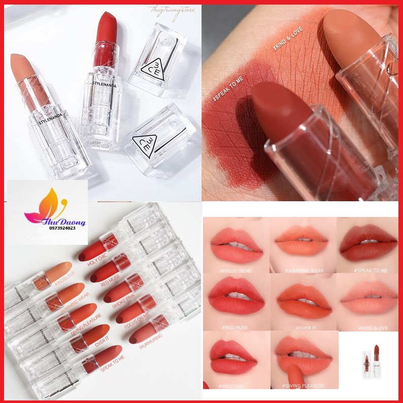 Son thỏi lì 3ce soft matte lipstick 3.5g