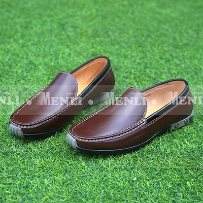 [DA BÒ] Giày lười giày mọi nam da thật MENLI GLLZ128