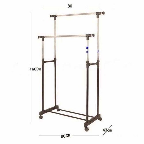 Giàn phơi quần áo đôi lắp ráp 2 tầng inox cao cấp