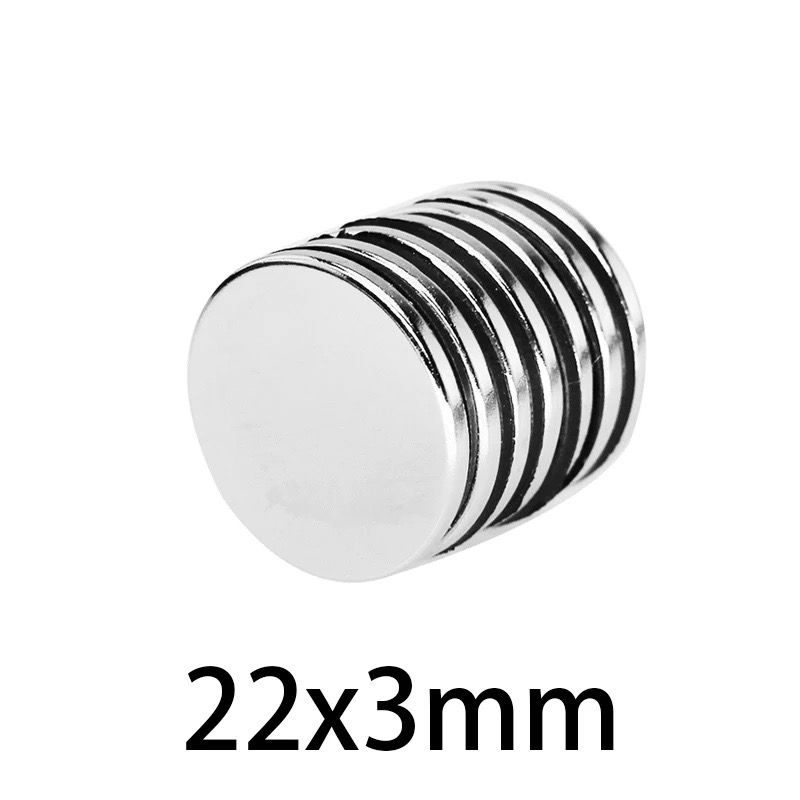 Rare earth magnet strong suction diameter 22mm, magnet white silver
