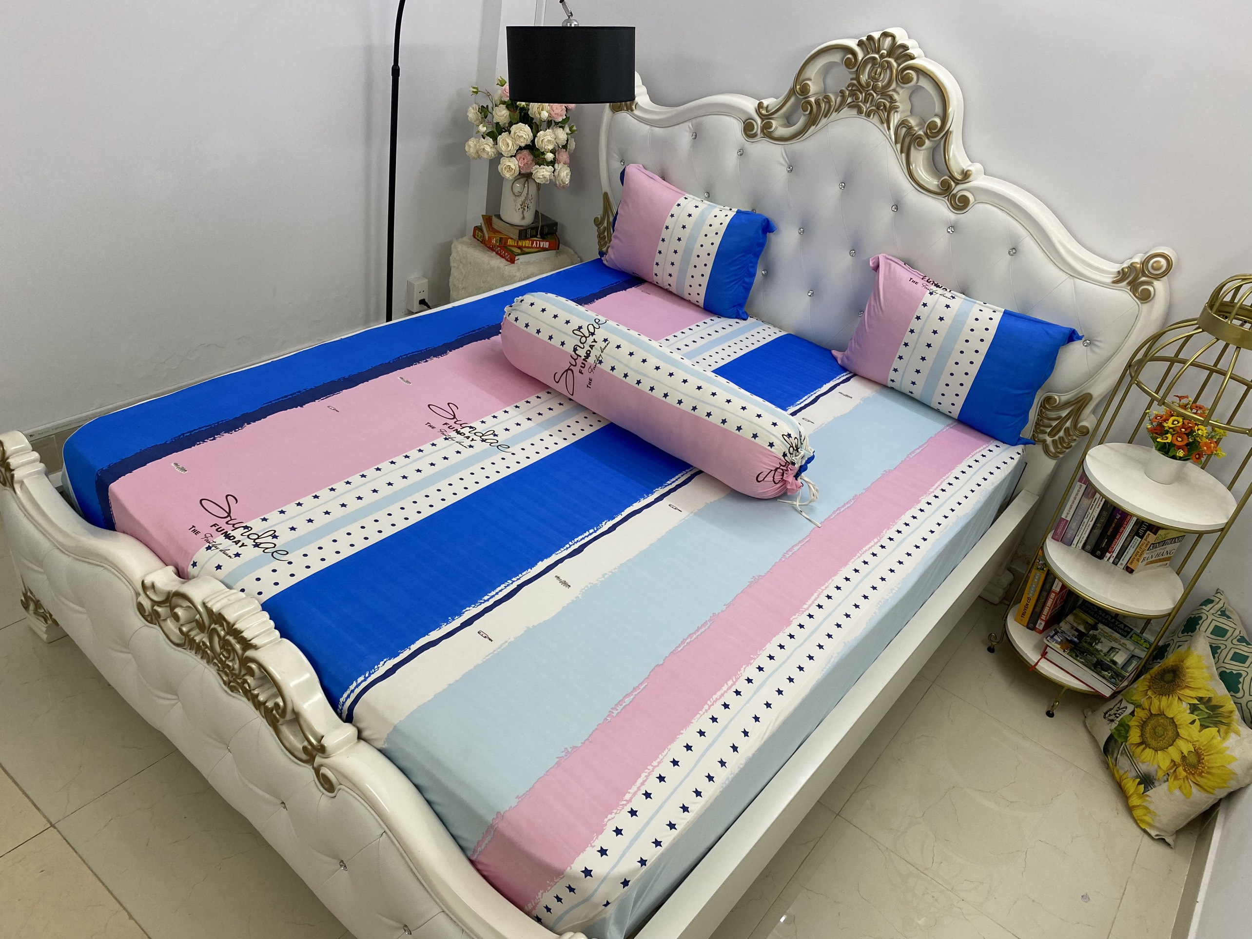 [HCM]Bộ Drap Thun Hàn Quốc mát lạnh { 4 món } BST hè thu