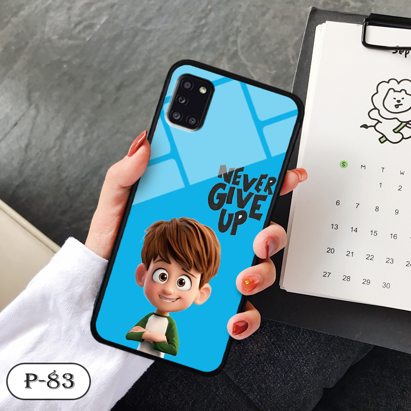 Ốp lưng kính 3D cute Samsung A31