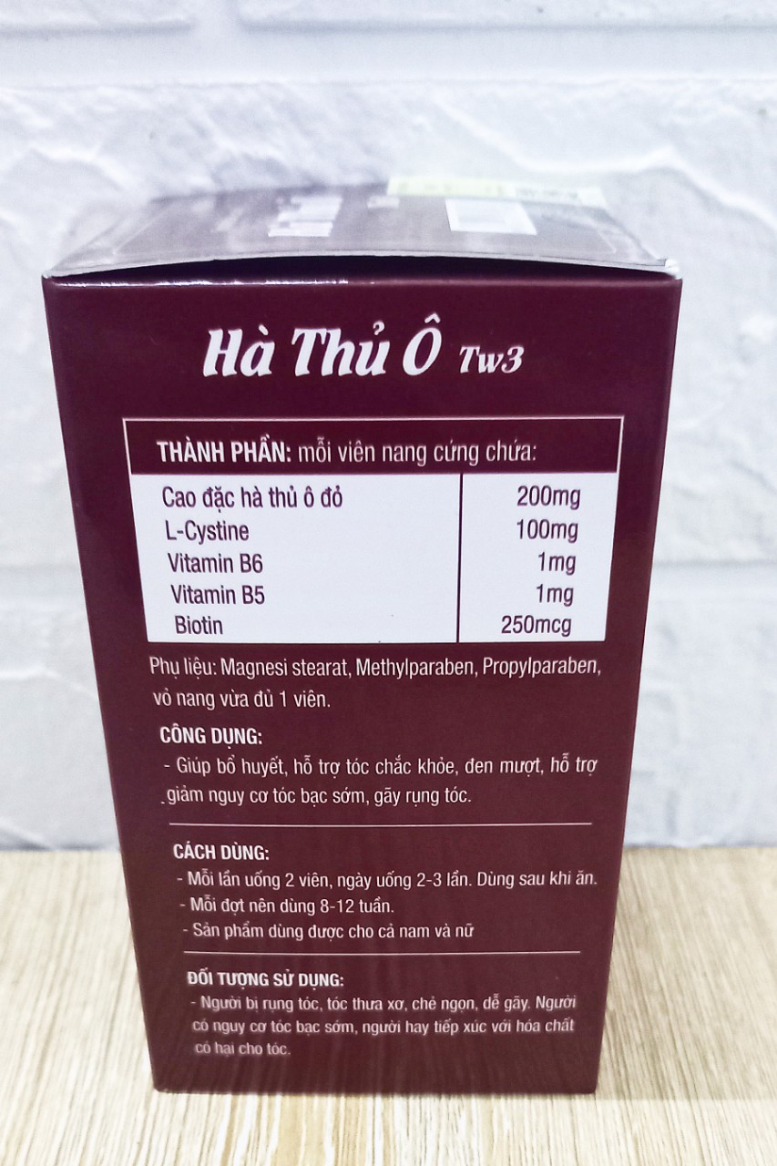 HÀ THỦ Ô TW3   chống bạc tóc, giúp đen tóc... Lọ 60 viên