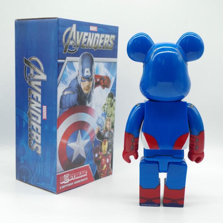 Mô hình Bearbrick Captain America Marvel 400% - Medicom Toy