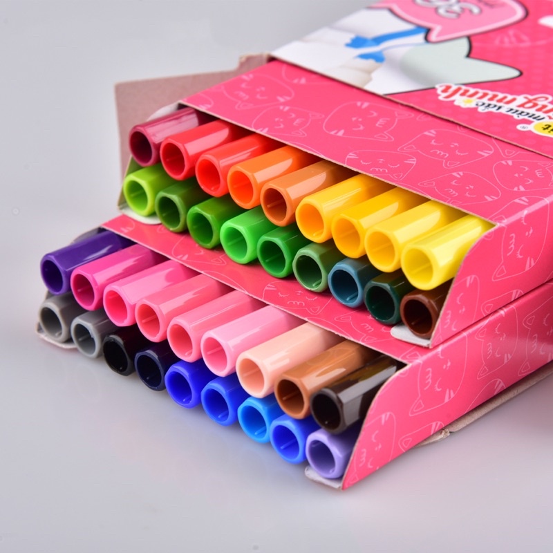 [HCM][ DA ĐEN] Bút Lông 36 Màu Fiber Pen