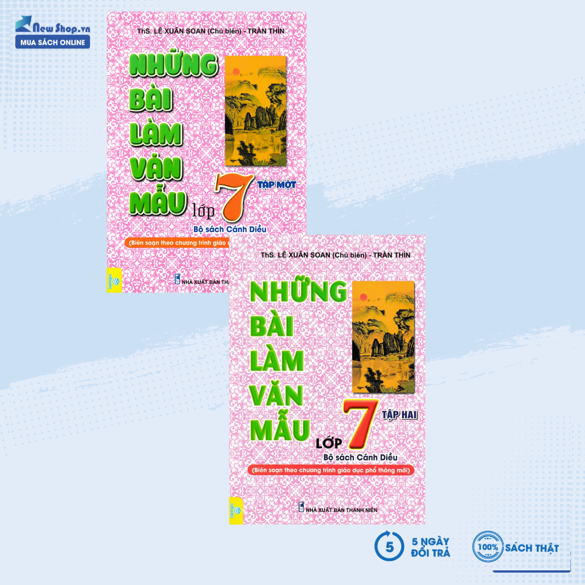 Sách – combo những bài làm văn mẫu lớp 7 - tập 1 + tập 2 – newshop