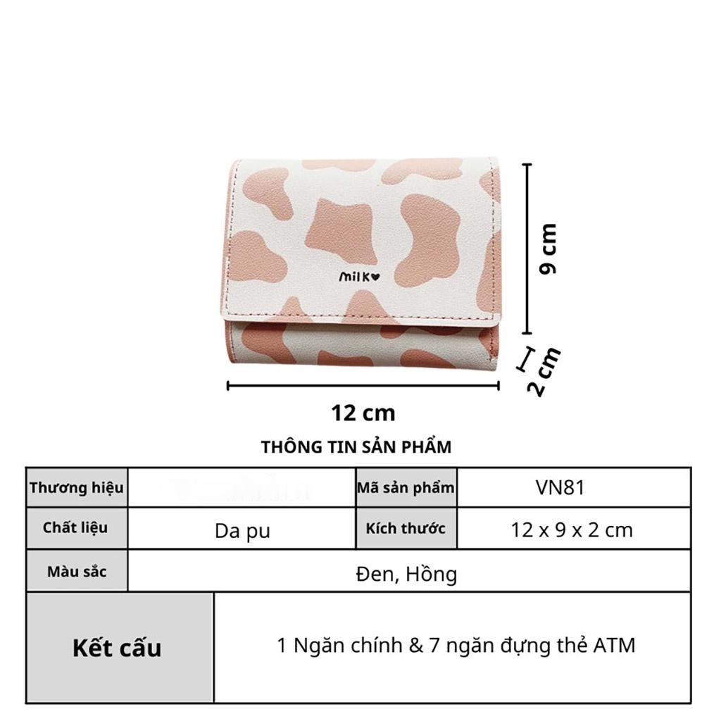 Ví nữ ngắn cầm tay mini cao cấp V81