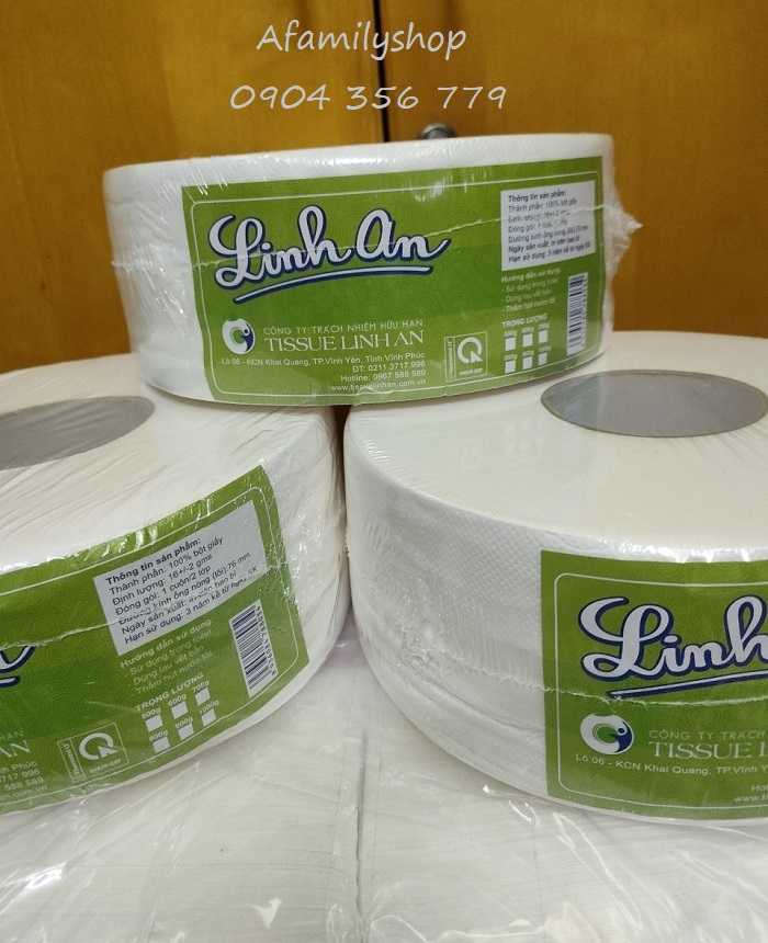 Giấy vệ sinh cuộn lớn cao cấp Linh An