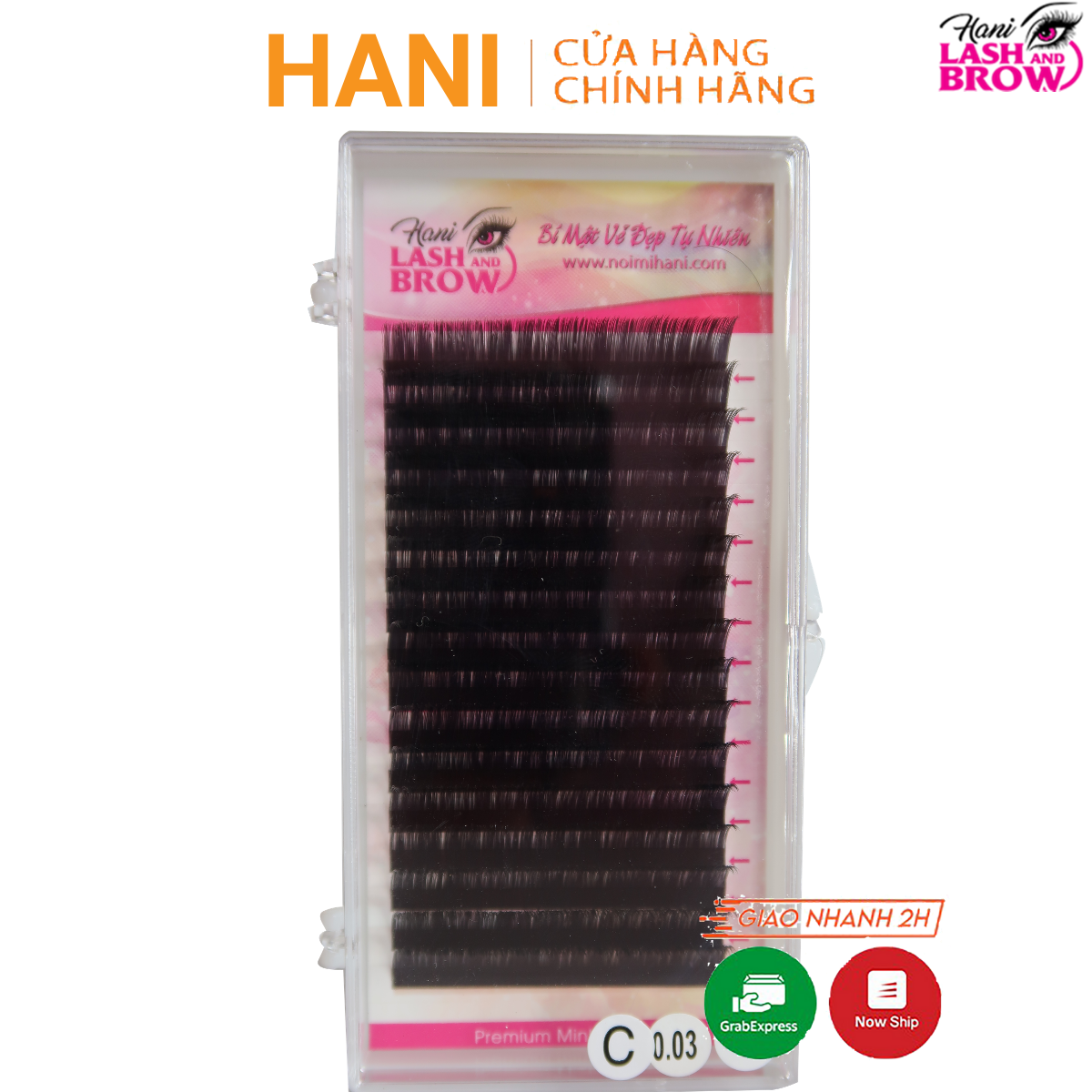 Lông mi khay độ cong C dùng nối volume mềm mịn - Hani Beauty