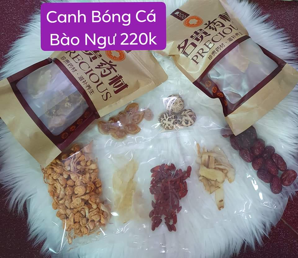 Set canh bào ngư bóng cá
