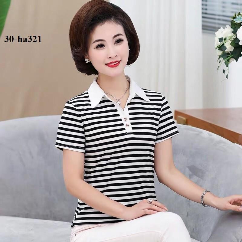 ha321-Áo kiểu thời trang trung niên cao cấp