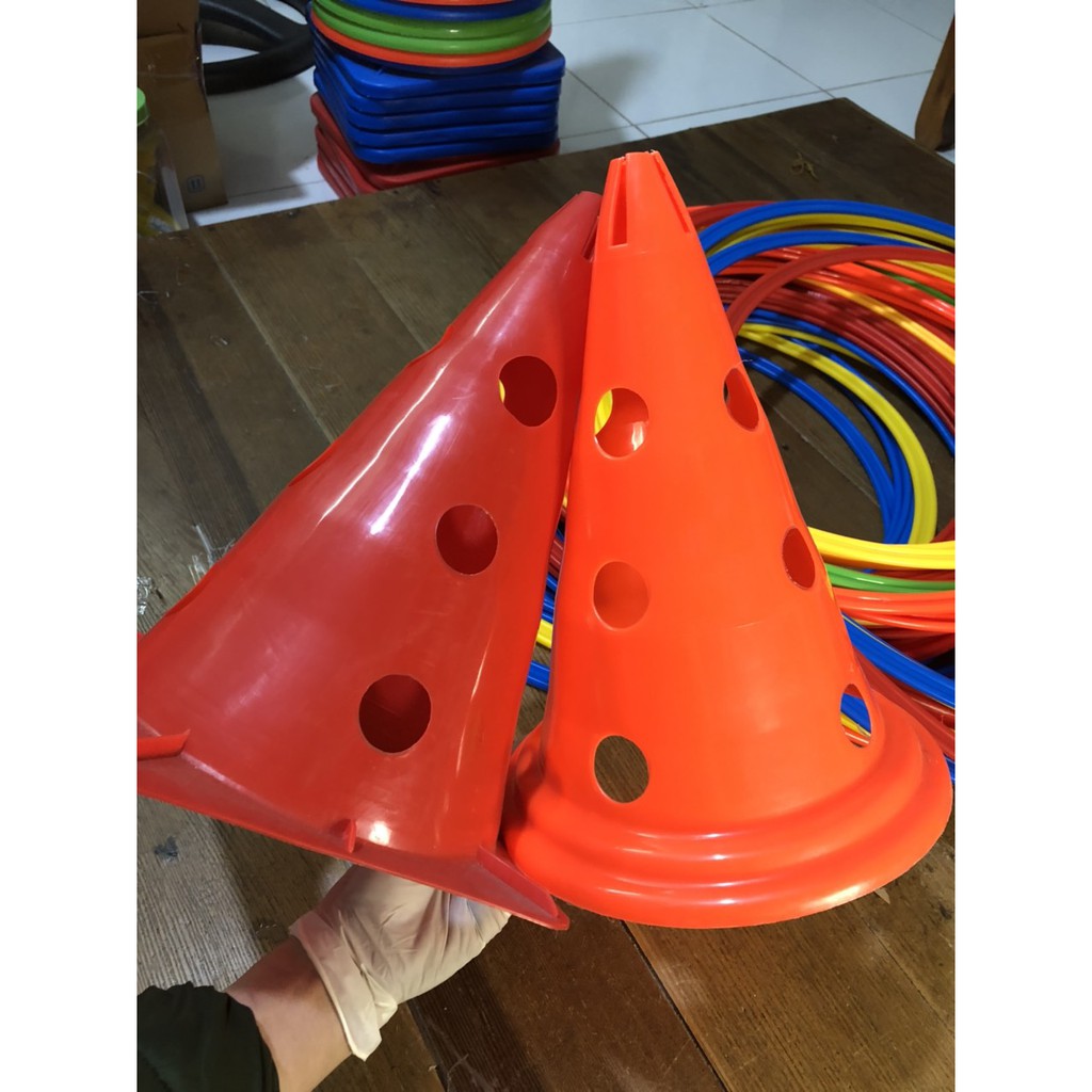 Nấm Tập Chiến Thuật, Nấm Lỗ Loại 30F Marker, Cone Chơi Thể Thao Bóng Đá