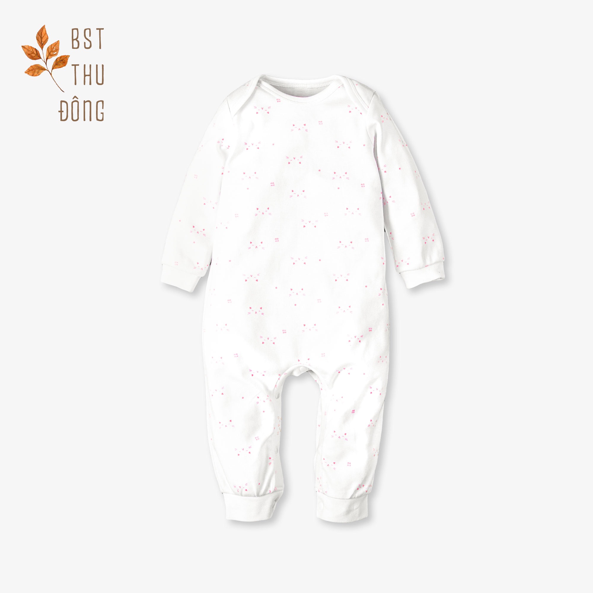 Jumpsuit tay dài thu đông miomio - cho bé trai, bé gái , vải interlock cotton.