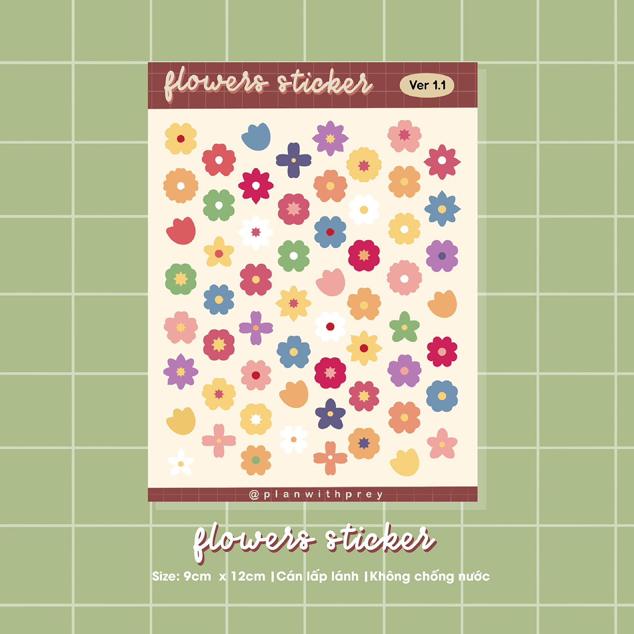 Sticker flower decoration Toploader, window