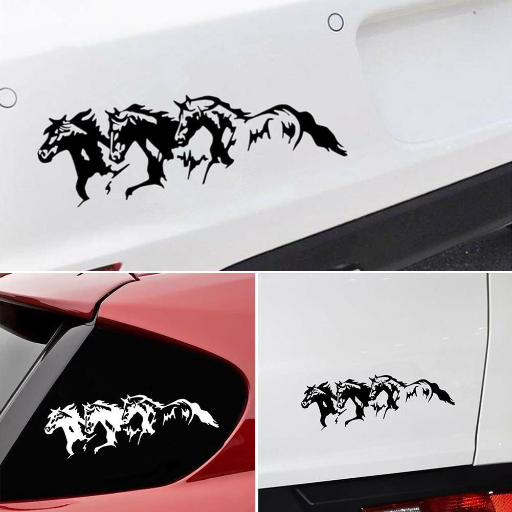 Decal dán trang trí hình con ngựa dán xe