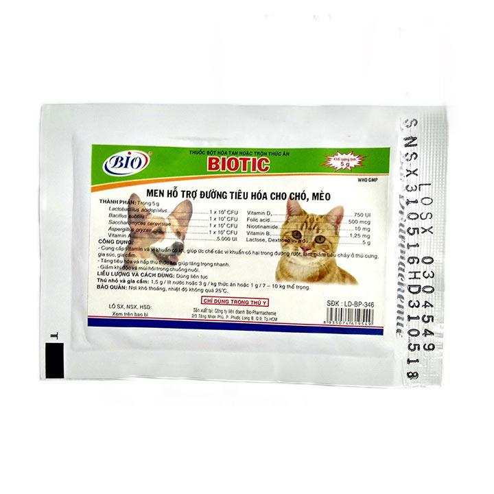 [HOÀN TIỀN 10%]Men tiêu hóa cho chó mèo Biotic 5g - CutePets