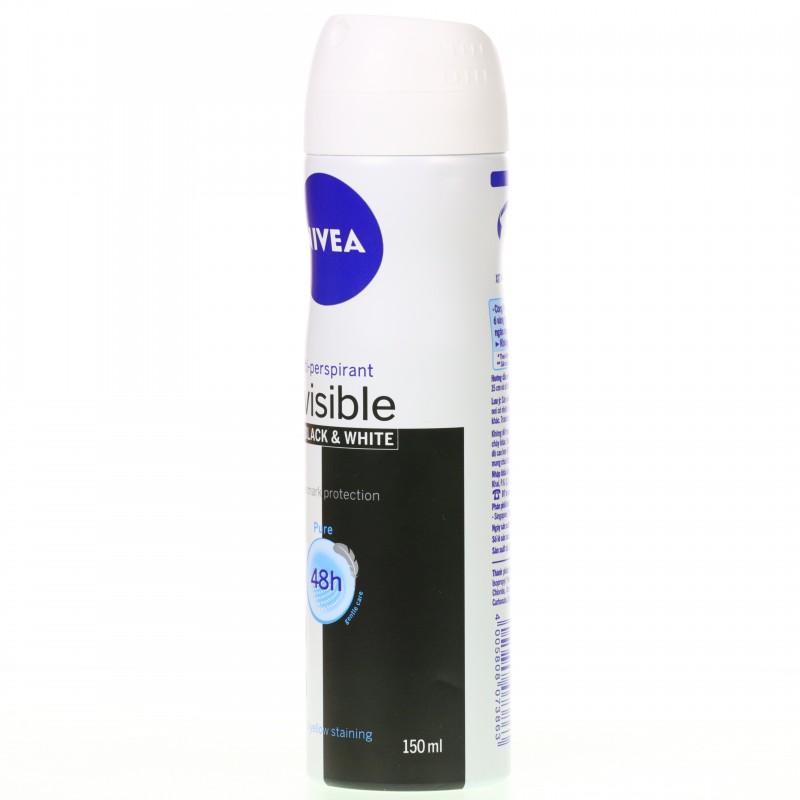 Xịt khử mùi Nivea Invisible for black & white chai 150ml