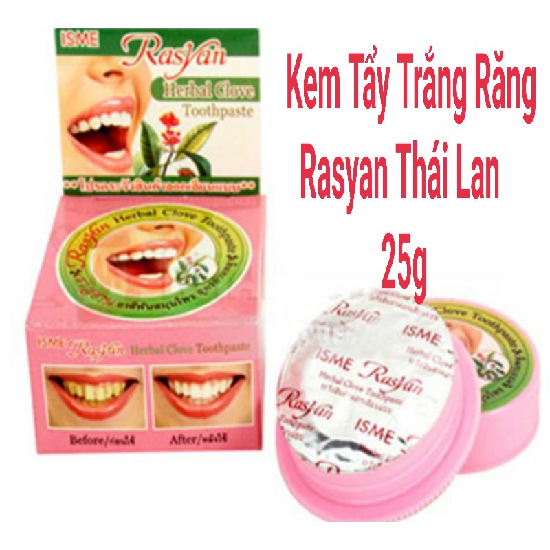 [HCM]Kem tẩy trắng răng Rasyan Thái Lan