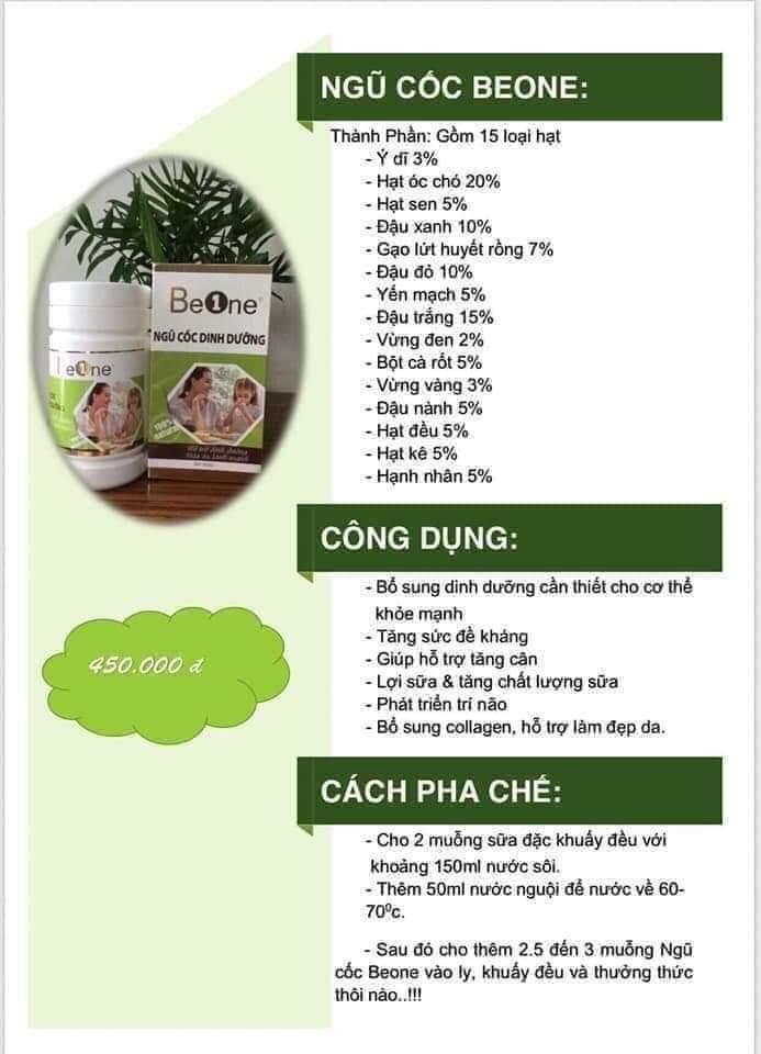 COMBO 5 HỘP NGŨ CỐC BEONE (HSD 10/2025)