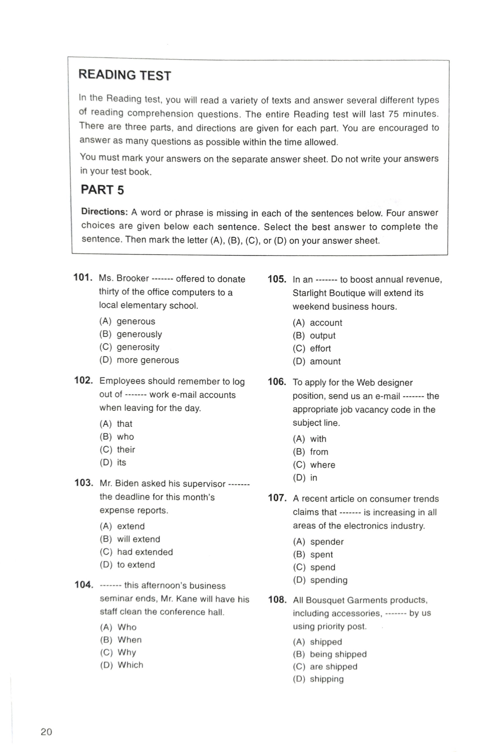 Sách Mới Alphabooks - YBM Actual Toeic Tests RC 1000 - Vol 1