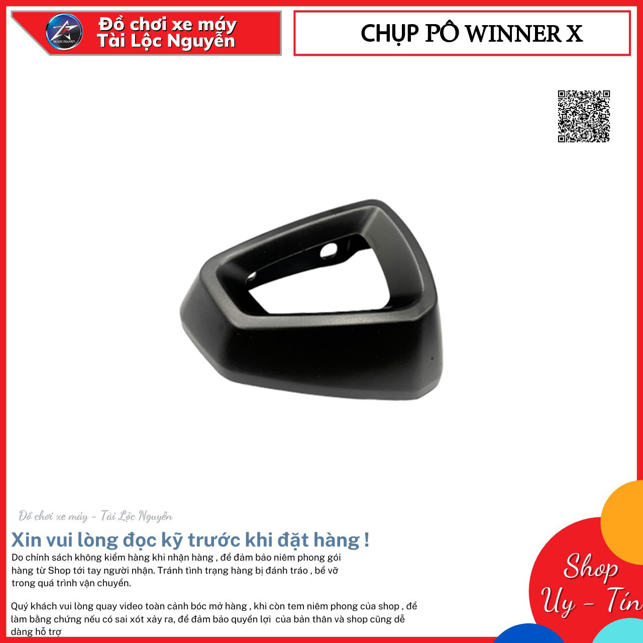 Chụp đít pô + ốp pô winner x đen nhám không tem