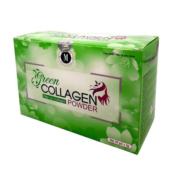 Diệp Lục Collagen & Collagen Gold (Hộp 30 Gói Chính Hãng - Đầy Đủ Tem Mã Đại Lý + Nguyên Seal)