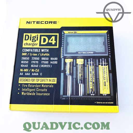 [HCM]Sạc pin đa năng cao cấp Nitecore D4 Digicharger N00343 Quadvic.com