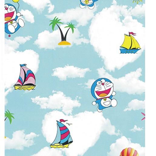 SIÊU RẺ Cuộn 10m decal giấy dán tường đô rê mon bầu trời khổ 45cm keo sẵn