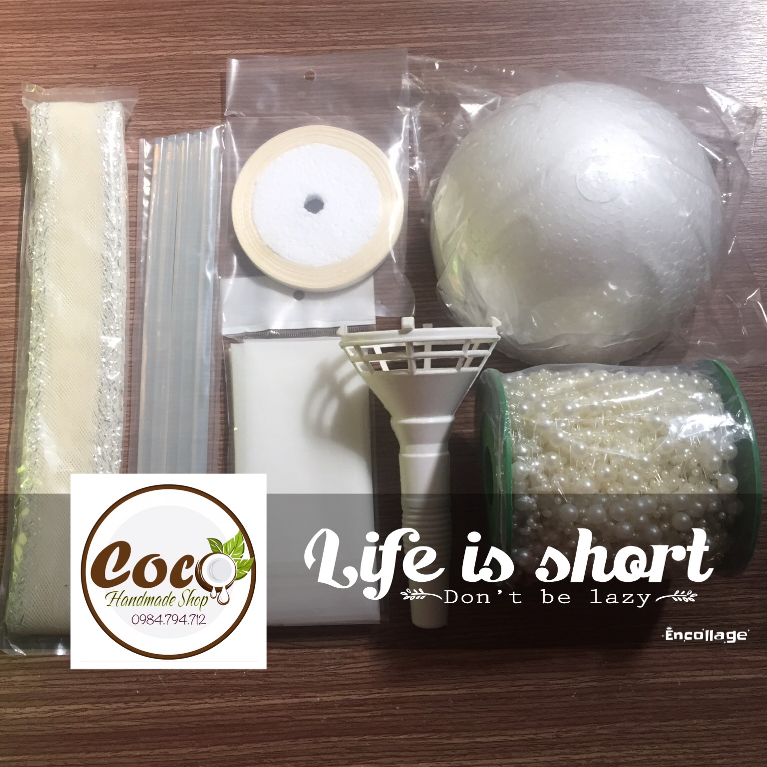 [HCM]Combo Làm Bó Hoa Cưới Hạt Trai