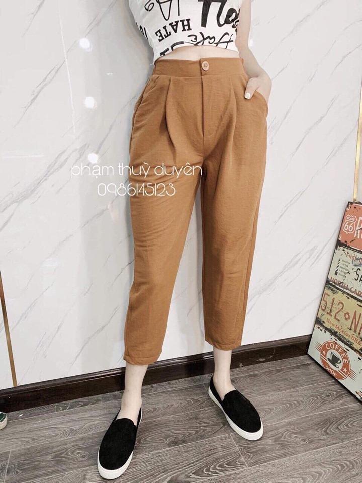 Quần ống bó, Quần ống sớ chất đũi mỏng mát ( kèm ảnh thật ) - SĐ06