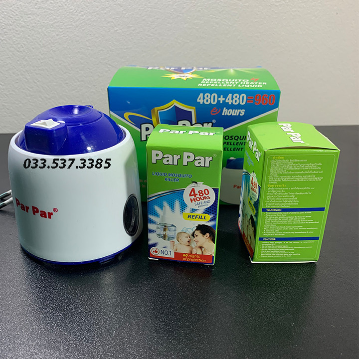 Máy xông muỗi, đèn tinh dầu bắt muỗi PARPAR (kèm một lọ tinh dầu cao cấp)