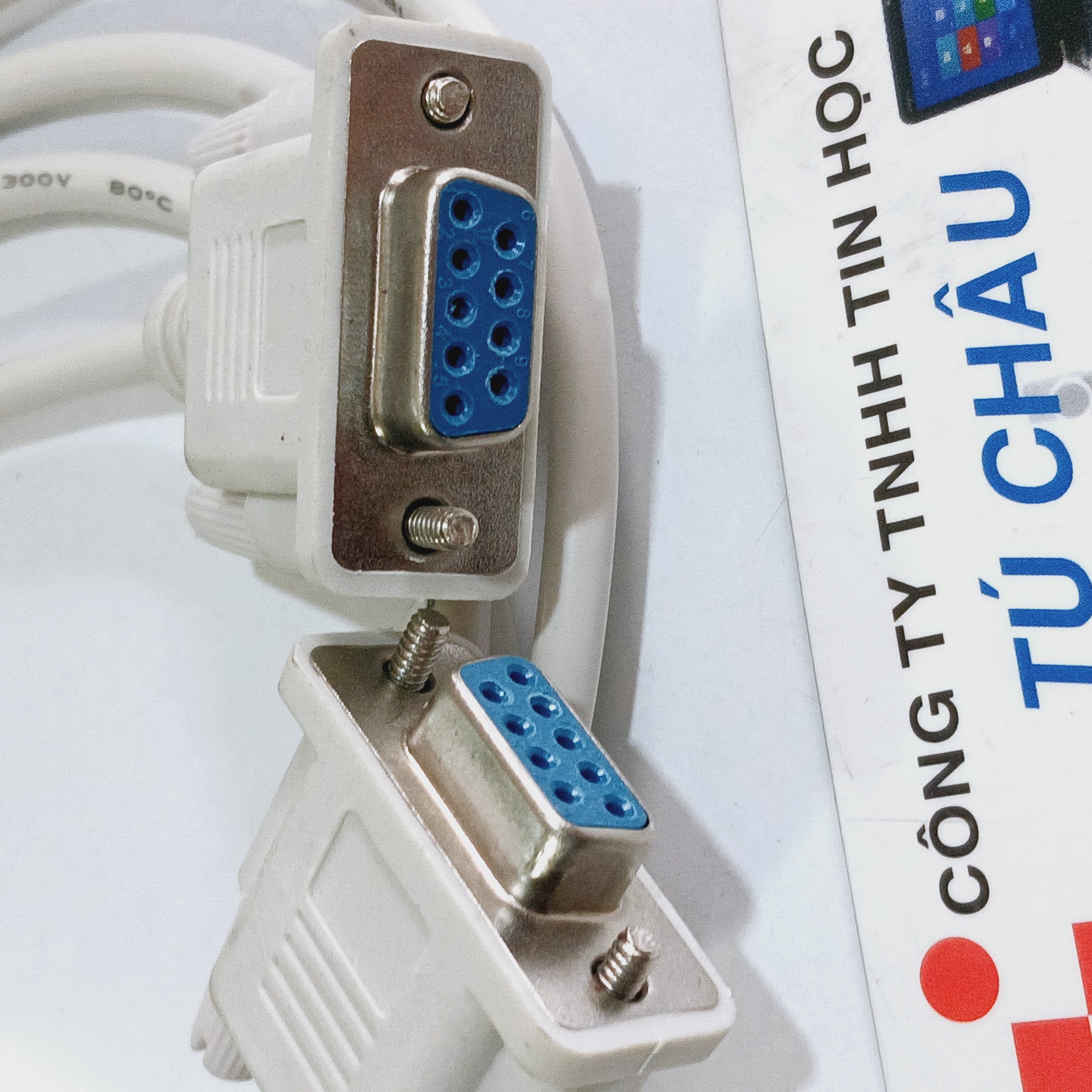 Cáp Com 9 (Link Com DB9) dài 1.45M: Cáp 2 đầu Com 9 Lổ Cái (DB9F) / Cáp 2 đầu Com 9 Kim đực (DB9M)