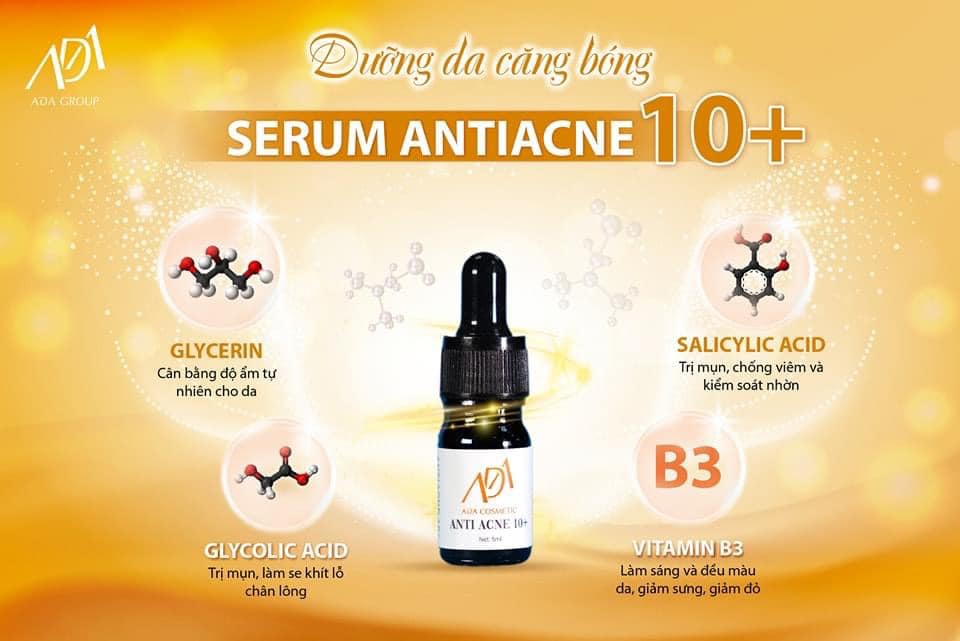 Sản phẩm ada serum antiacne10+Serum ada group 5ml