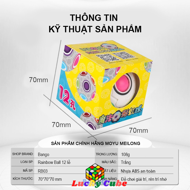 Rubik Biến Thể Rainbow Ball Magic MoYu - LUCKY CUBE