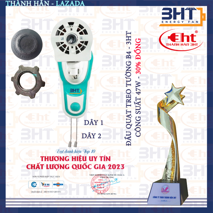Đầu quạt treo tường - Động cơ đồng