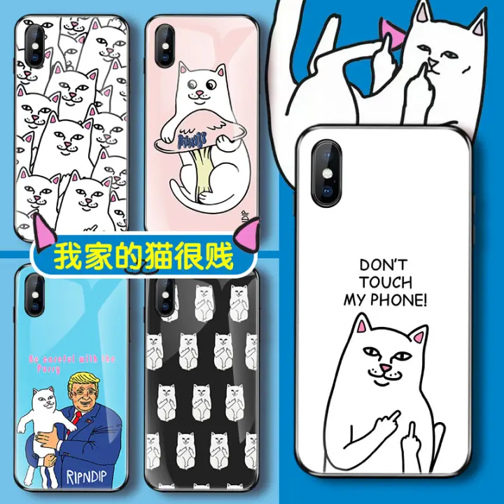 Ripndip Phone Case Apple 11 Huawei P40pro Middle Finger Cat Oppo Cheap Cat Vivo Xiaomi 10 Internet Celebrity Iphone11 Fashion Brand X Joint Name Xr Spoof Mate30 Funny Nova7 Set P30 Lazada Singapore