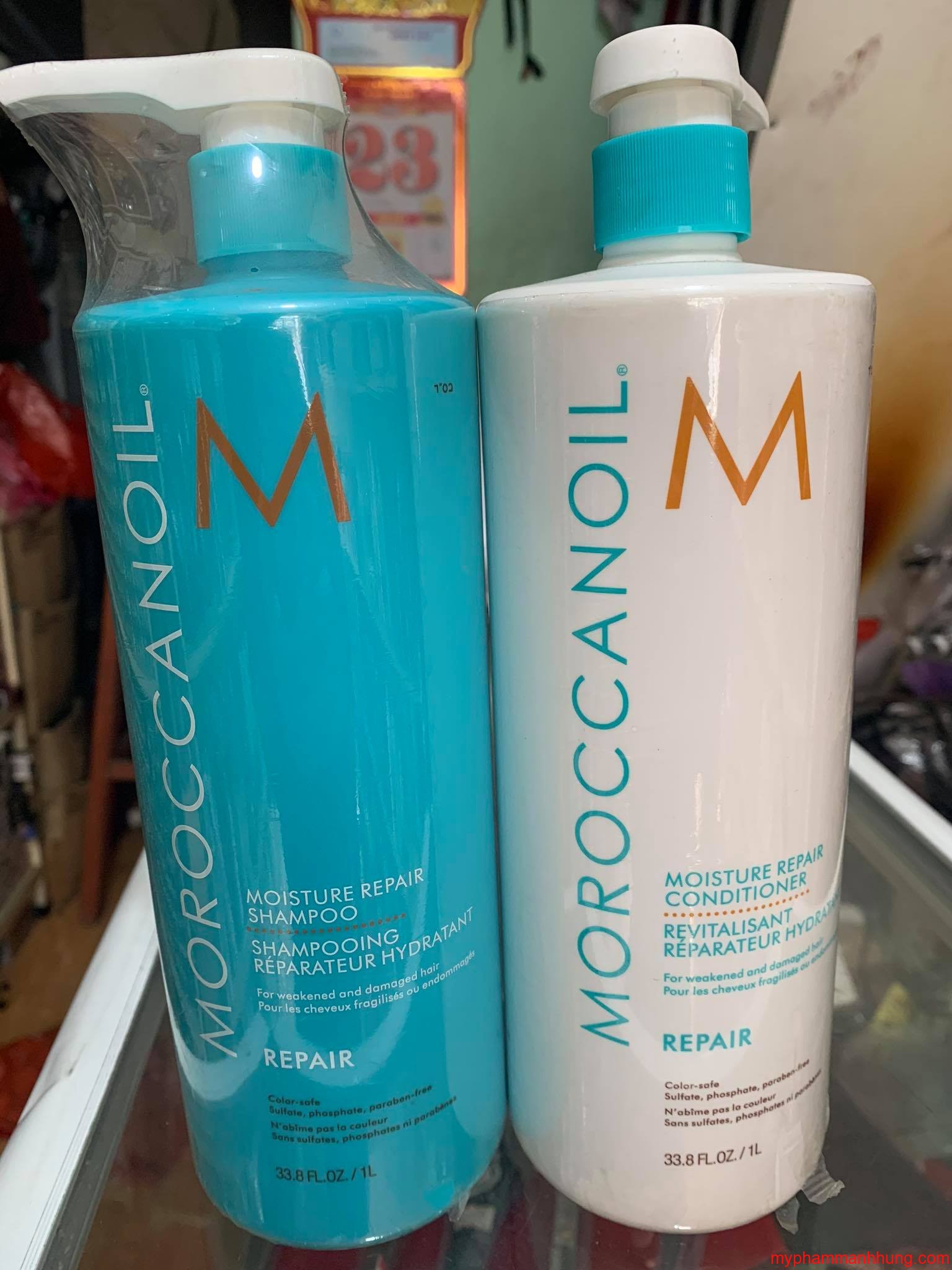 MOROCCANOIL - Dầu gội MOROCCANOIL 1000MLx2 dưỡng tóc phục hồi hư tổn chính hãng