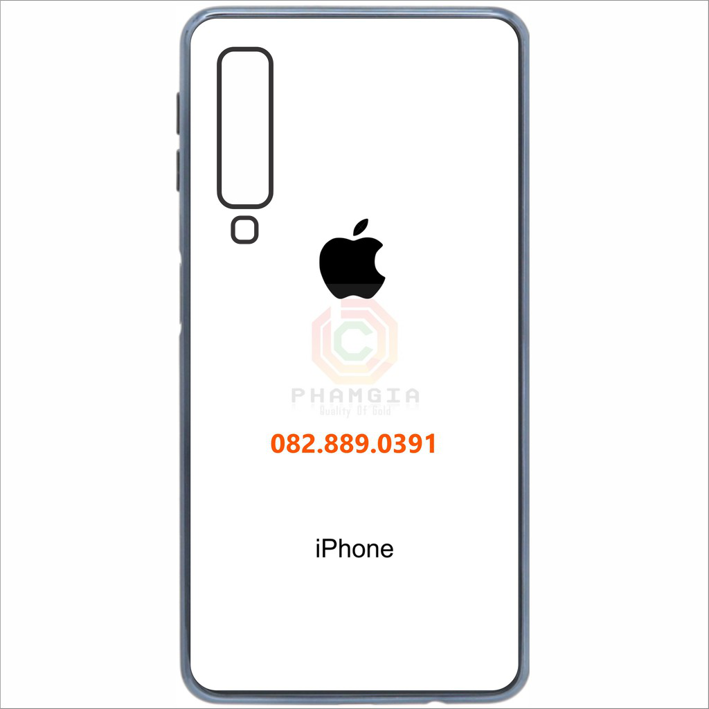 Ốp lưng giả iPhone cho Samsung A7 2018 mặt lưng bóng đẹp