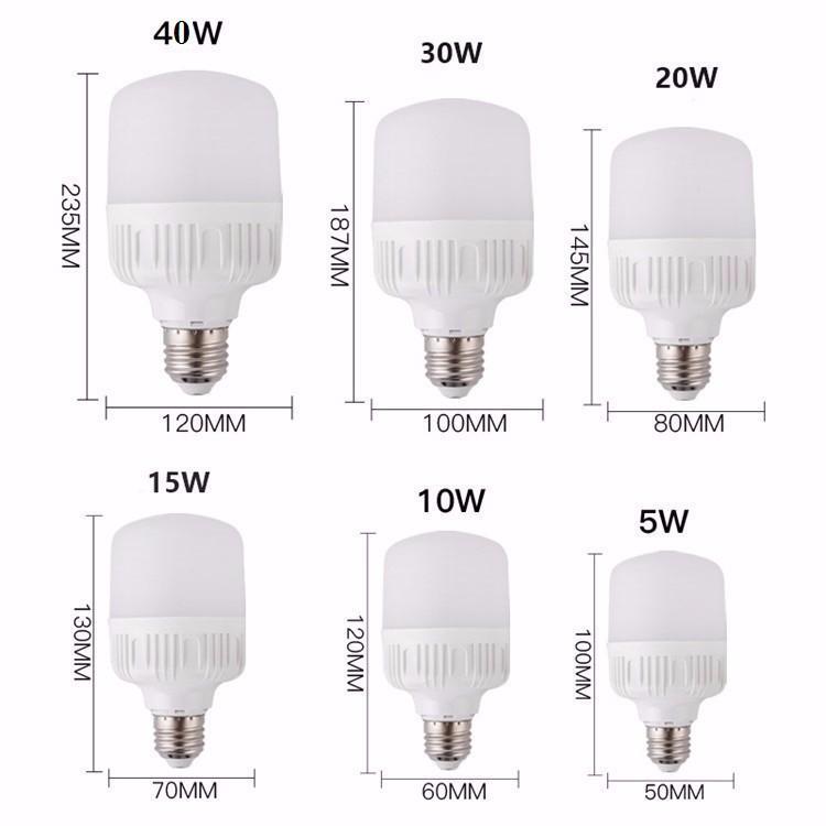 Bộ 7 bóng đèn led bulb trụ 10w (ánh sáng vàng)