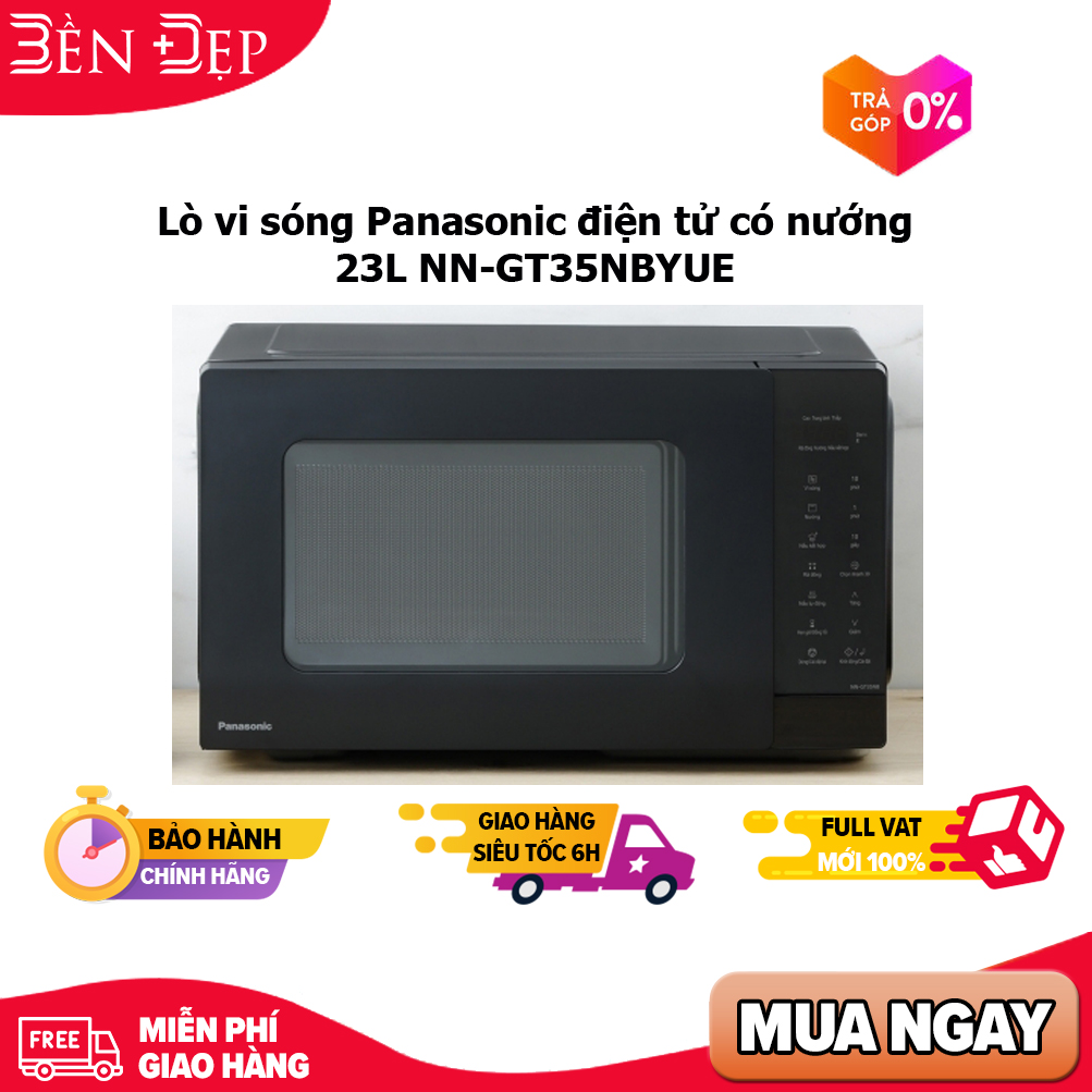 Lò vi sóng panasonic điện tử có nướng 23l nn-gt35nbyue