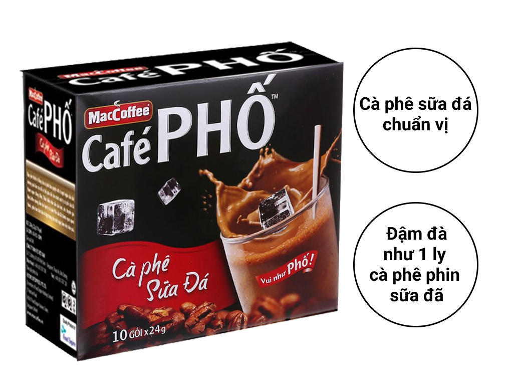 Cà phê sữa đá MacCoffee Café Phố hộp 240g