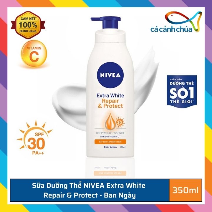 Sữa dưỡng thể Nivea Extra White dưỡng ẩm trắng da 350ml - Thái Lan
