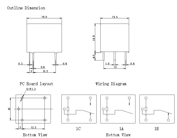 RELAY 12V 5 CHÂN SRD-12VDC (5 CHIẾC)