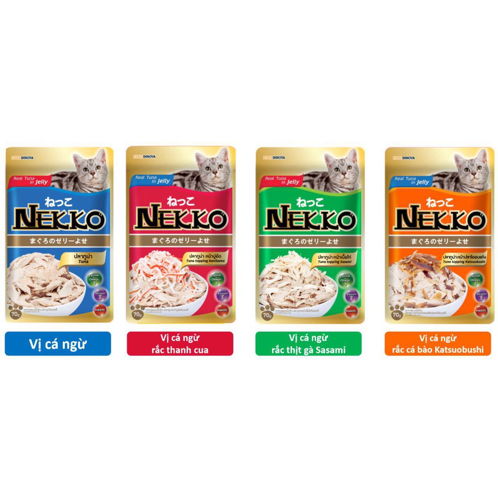 Combo 10 gói pate Nekko cho mèo Kitten/ Gravy