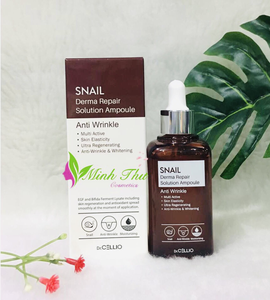 Serum tinh chất chiết xuất Ốc Sên Dr.Cellio Snail Derma Repair Solution Ampoule 50ml