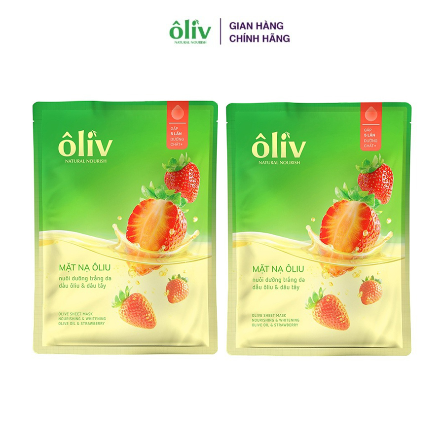 [Hàng tặng không bán] Combo 2 Mặt nạ Ôliv Trắng Da Dâu Tây 22g
