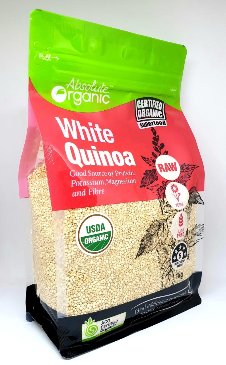 Hạt Diêm Mạch Trắng Của Úc Absolute Organic White Quinoa 1kg