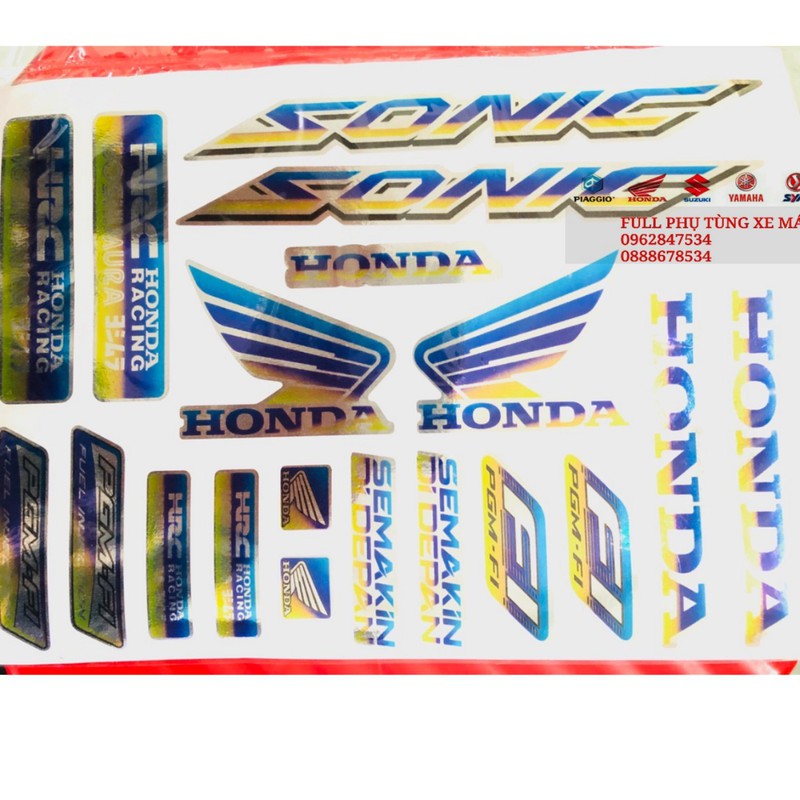 Sonic bộ tem màu titan