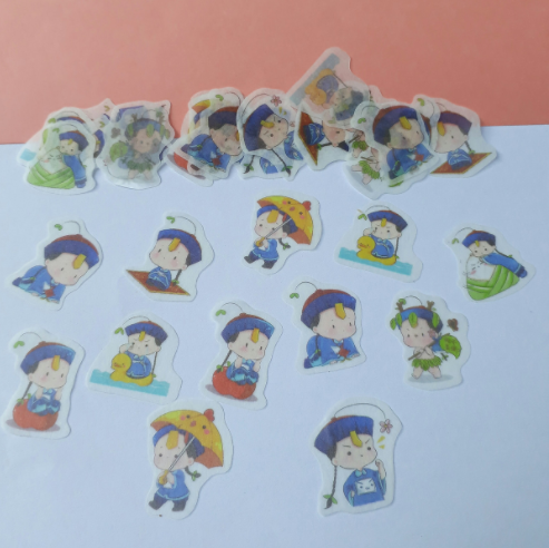 [HCM]Bộ 32 Sticker Hình Dán Mini Tiểu Cương Thi Nam