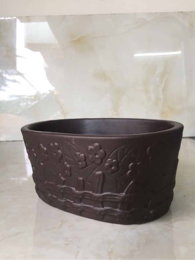 Bộ 2 chậu đất nung bonsai cao cấp.